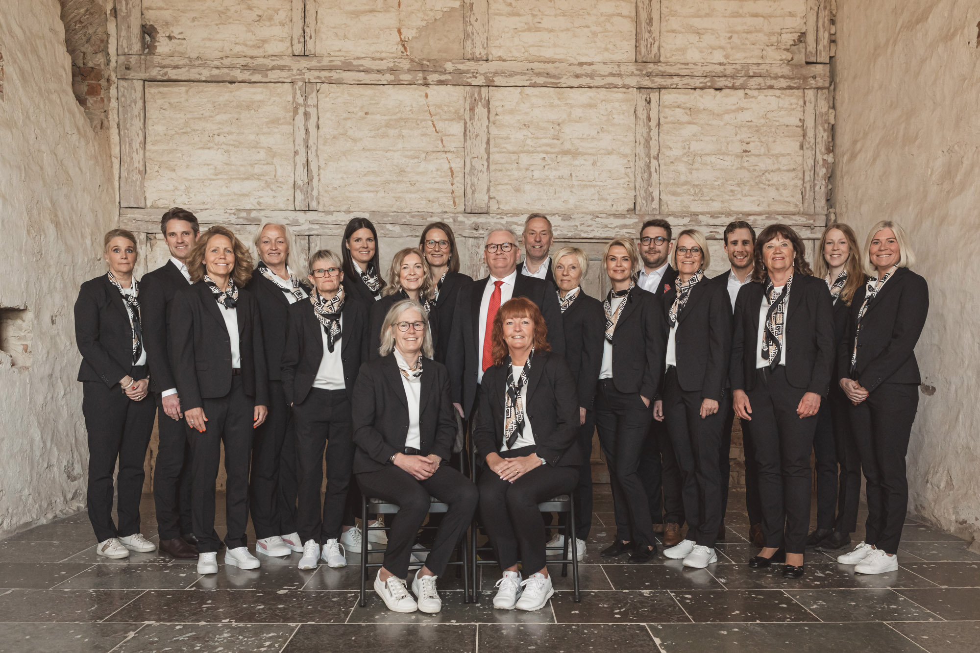 Group picture of the staff in Vadstena Sparbank